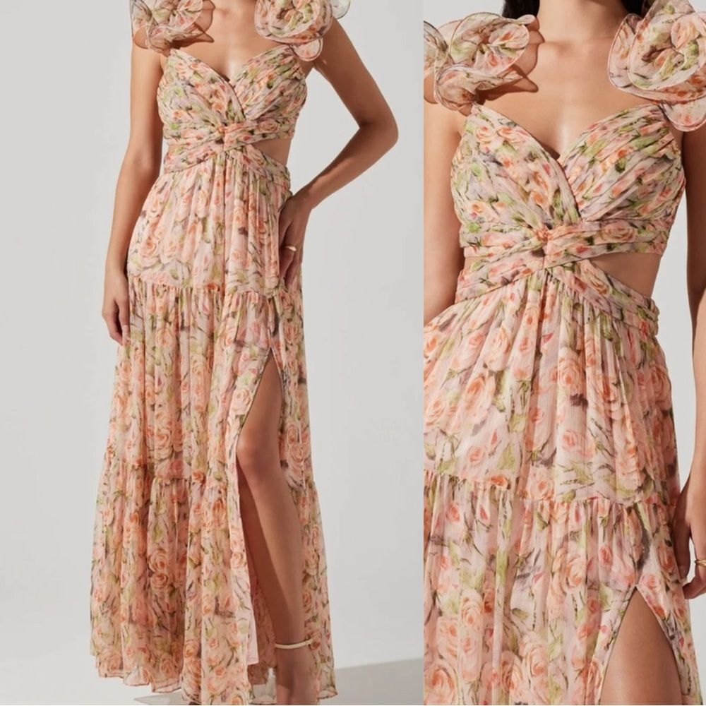 New Anthropologie ASTR The Label Fritillaria Floral Maxi Dress